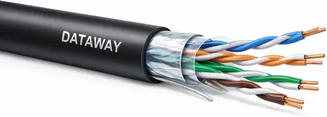Dataway FTP cable CAT5E, PVC+PE, Fca, 100m, black