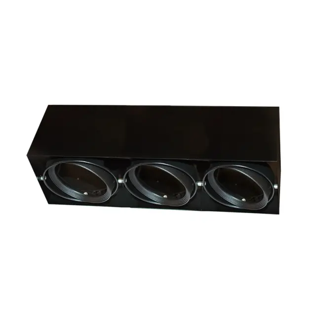 Aca Light ΣΠΟΤ ΟΡΟΦΗΣ AR111 ΤΡΙΠΛΟ ΜΑΥΡΟ 150x450x120