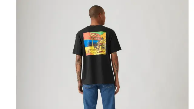 SS RELAXED FIT TEE BLACKS - ARCHIVAL RODEO MAP Archival Rodeo Map - L 2