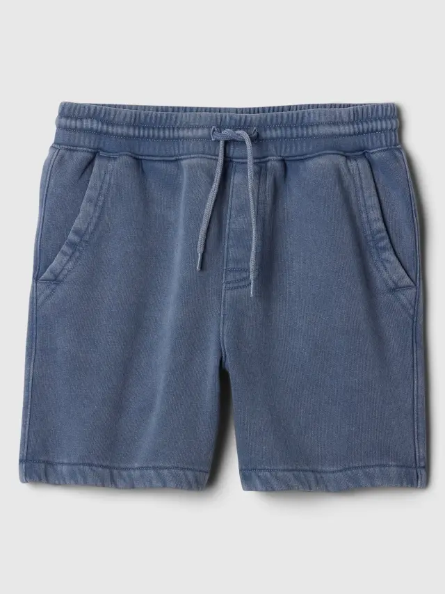 Μπλε Παιδικό Washed-Fleece Pull-On Σορτς BLUE CHILL