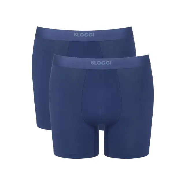 Sloggi Ανδρικό Boxer Ever Ease Short - Διπλό Πακέτο, Χρώμα Deep Cobalt - M