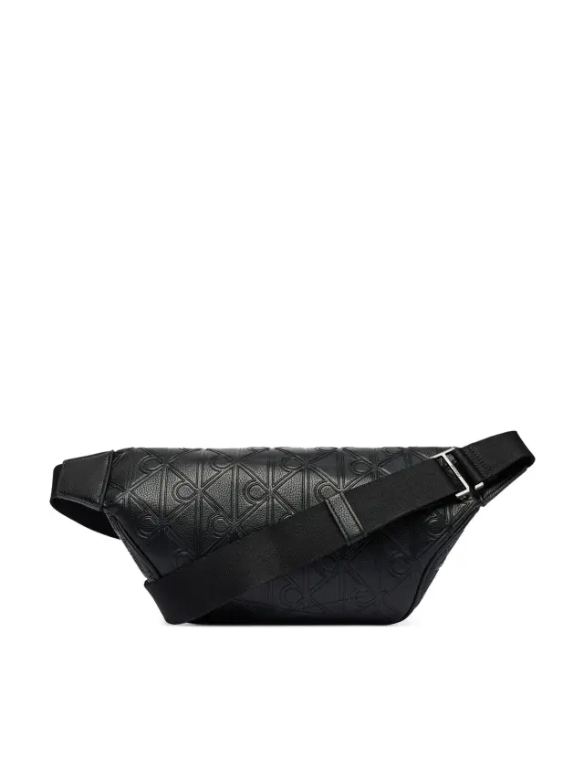 Calvin Klein Ανδρικό Μικρό Τσαντάκι Μέσης Emblem Aop Deboss Waistbag Μαύρο 2