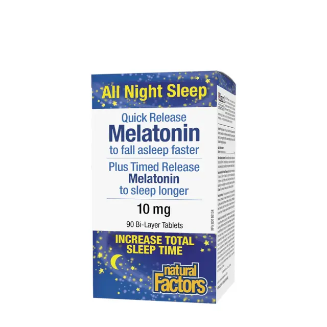 Natural Factors Melatonin Quick Release Plus Timed Release 10 mg