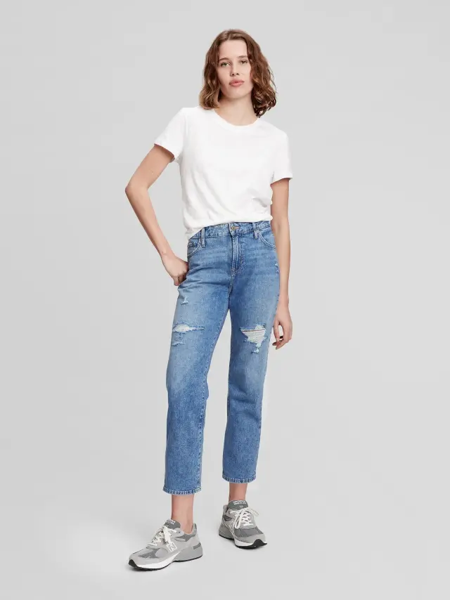 Mid Rise Distressed Universal Slim Boyfriend Τζιν Washwell medium lucy