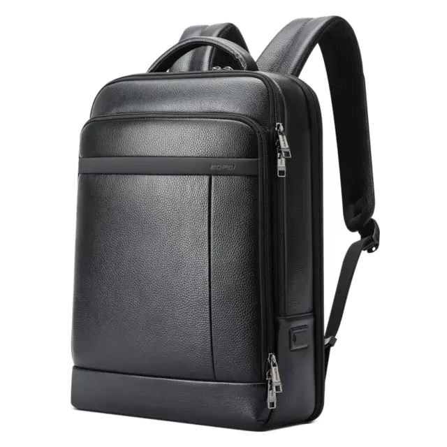 Δερμάτινο Σακίδιο πλάτης Αντικλεπτικό 24L Laptop 15,6 Bopai 61-120761 μαύρο - One Size