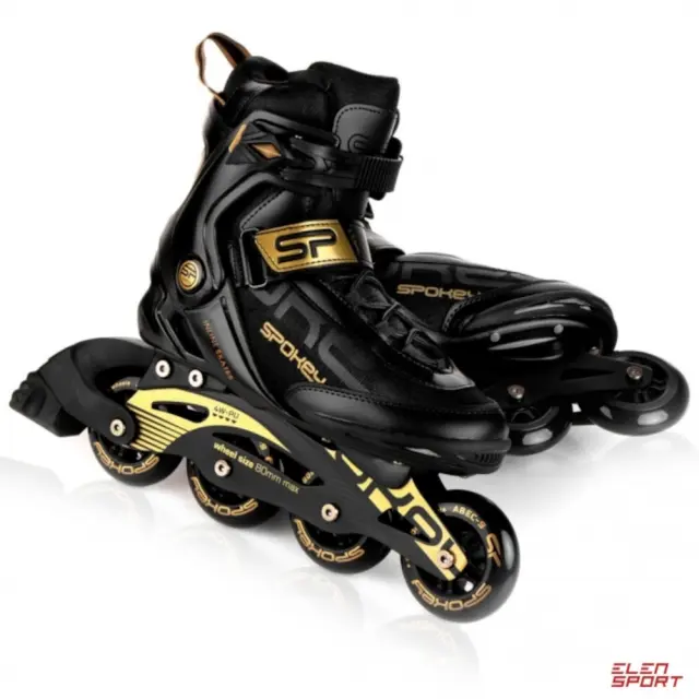 Πατίνια Roller Skates Αυξομειούμενα No41 Inline Prime Pro Spokey Black Gold 926971 - 41 3