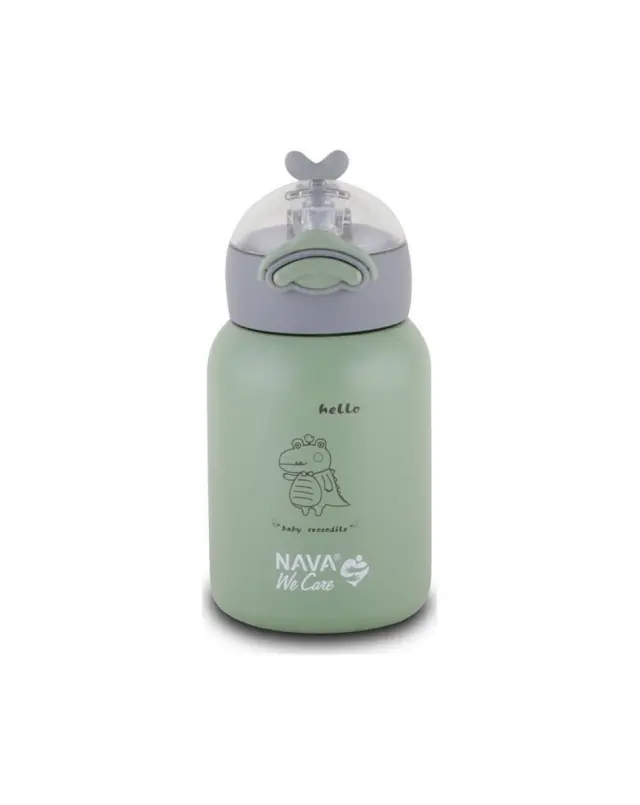 nava Θερμός Μπουκάλι Ανοξείδωτο We Care Πράσινο 350ml 10-110-003