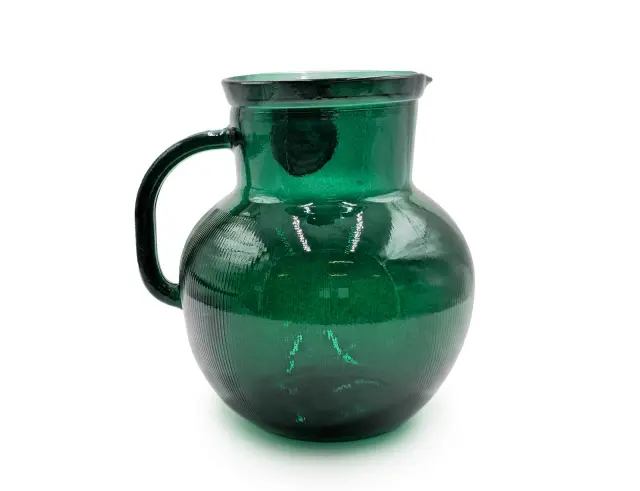 Κανάτα με χερούλι Glass Drops Ribbed (3198DB734) Από ανακυκλωμένο γυαλί, Χωρητικότητας 2.3L, Διαστάσεων Ø 20 x Υ 20 cm, Albahaca 3198DB734 2