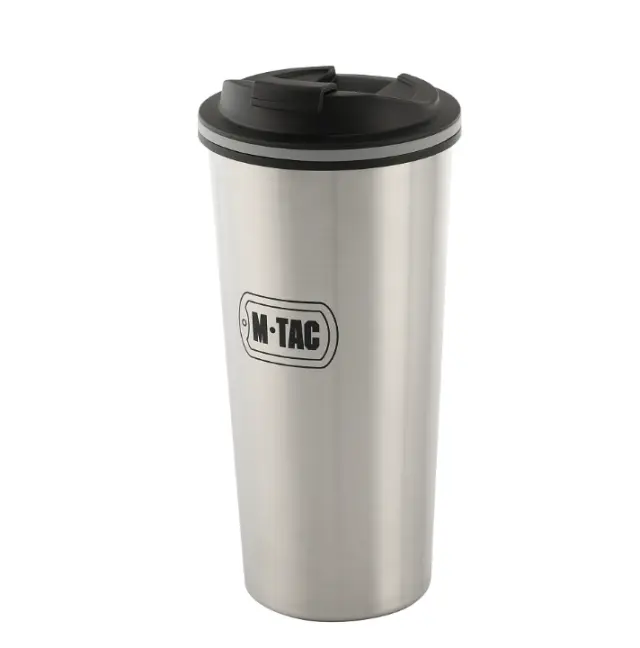 M-Tac Insulated Mug 450 ml- Κούπα με μόνωση - 02-Silver- Ασημί