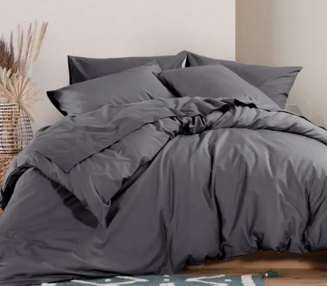 Παπλωματοθήκη Μονή 160x240 Nef-Nef Homeware Basic 22 D.GREY
