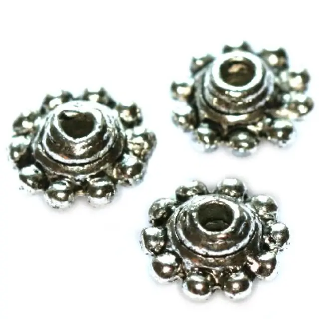 Χάντρα Spacer Διαχωριστικό 9.5mm - Silver Color - 10τεμ