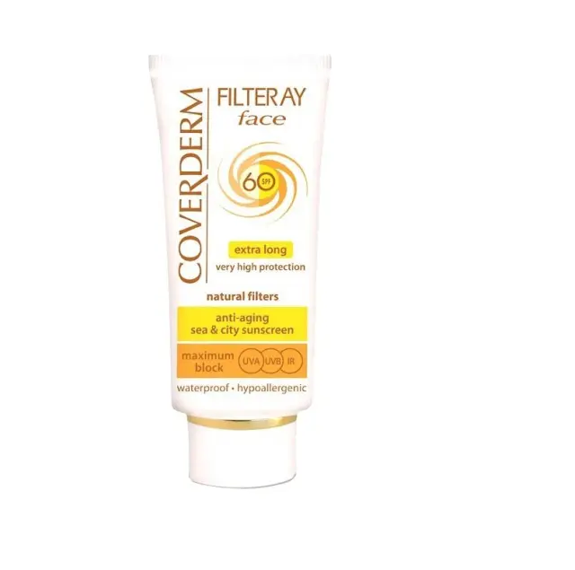 Coverderm Filteray Face Extra Long Very High Protection SPF60 Αντηλιακή Κρέμα Προσώπου 50 ml