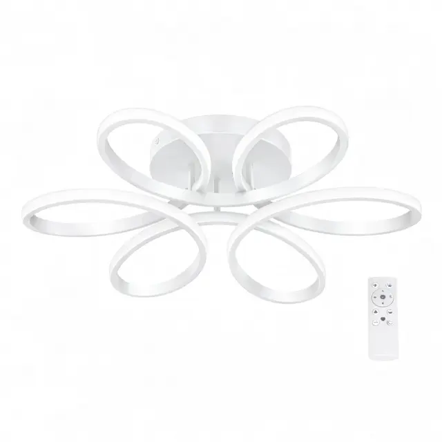 VenCore Lumeo White - Μοντέρνο Φωτιστικό Οροφής Πλαφονιέρα LED 60W Λευκό Αλουμίνιο με Ρυθμιζόμενο CCT Λευκό - Ημέρας - Θερμό & Χειριστήριο - Φ60 x Υ12cm (7741-20022)
