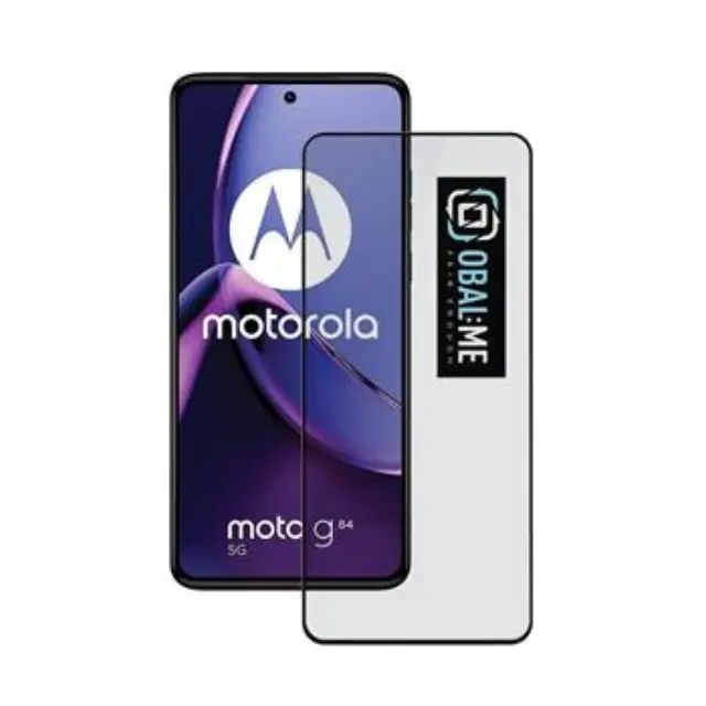 OBAL:ME 5D Glass Screen Protector for Motorola G84 Black