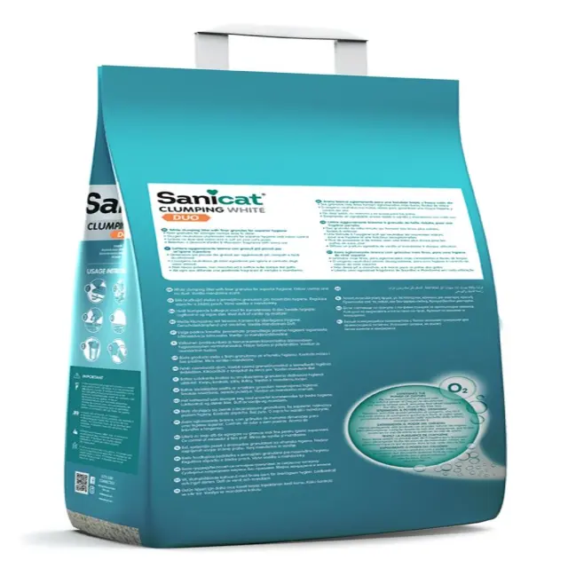 Sanicat Clumping White Active Duo Άμμος Υγιεινής Γάτας με Άρωμα Βανίλιας και Μανταρίνι 10lt 2