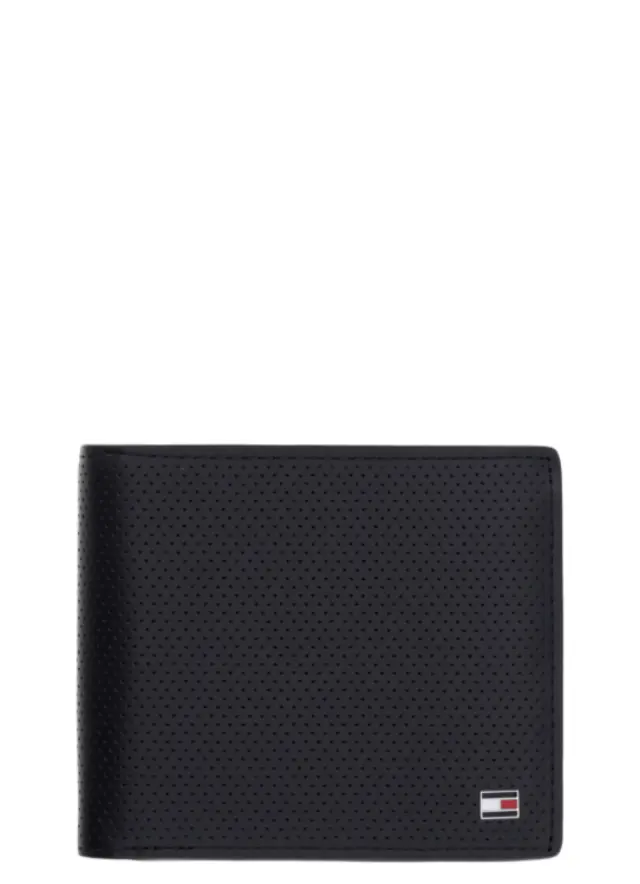 Tommy Hilfiger Πορτοφόλι Ανδρικό Δερμάτινο TH Element Extra CC and Coin Μαύρο