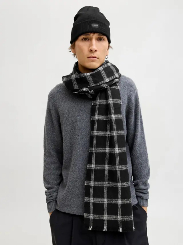 JACFROST DNA BEANIE AND SCARF GIFTBOX Black 2