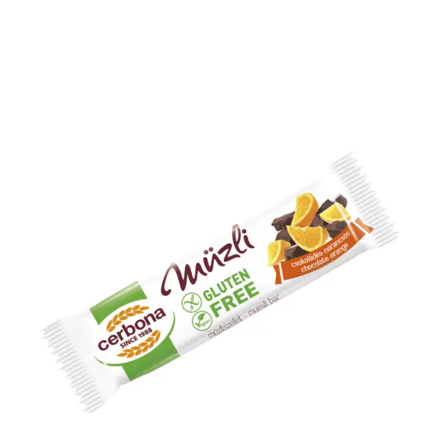 Cerbona Gluten Free Chocolate-Orange Muesli Bar