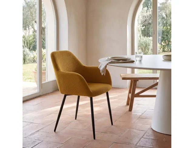 Καρέκλα Atomic Home Deco Factory με διαστάσεις 59x55.7x85cm - Yellow HD0478