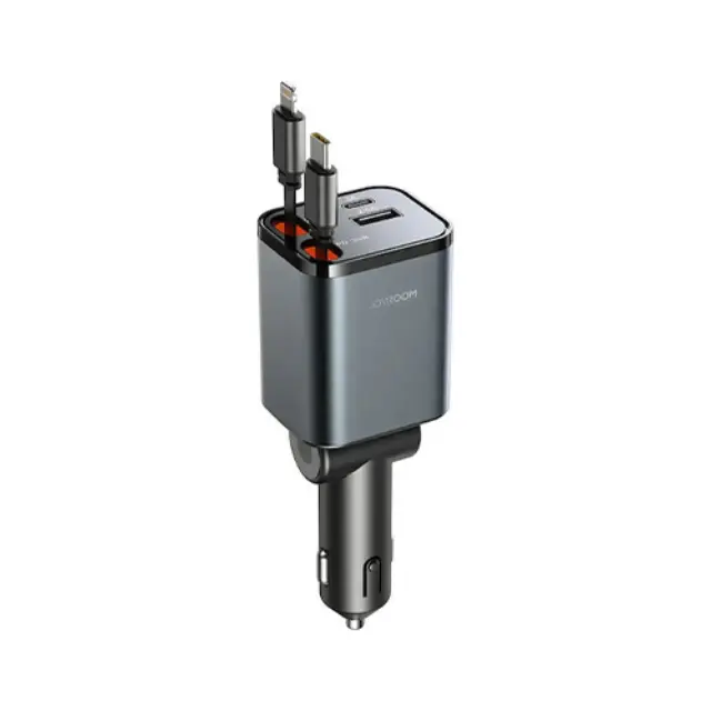 Joyroom JR-CCL05 Φορτιστής Αυτοκινήτου 65W με Θύρες: 1xUSB 1xType-C μαζί με Καλώδιο Lightning / Type-C Γκρι Χρώμα 3