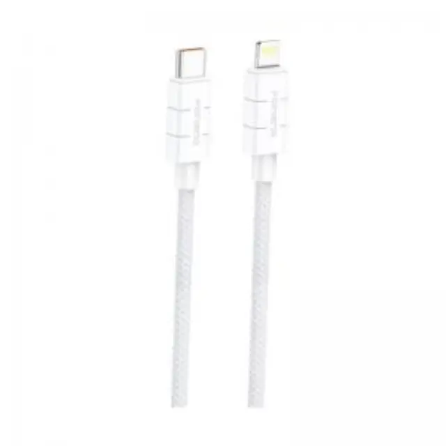 Καλώδιο Σύνδεσης USB 2.0 Foneng XS02 Braided USB C σε Lightning PD 27W 1.2m Λευκό N68678 2