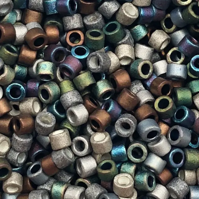 Χάντρα Miyuki Delica 8/0 - DBLMIX24 - Mix Matte Heavy Metals ~7gr