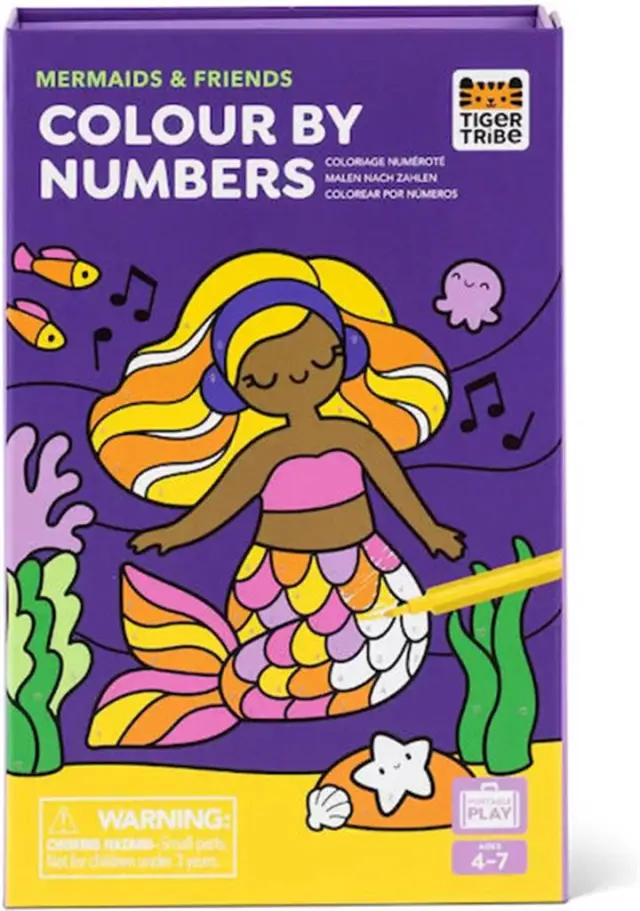 Σετ Δραστηριοτήτων Colour by Numbers Mermaids and Friends / 20203 (TigerTribe)