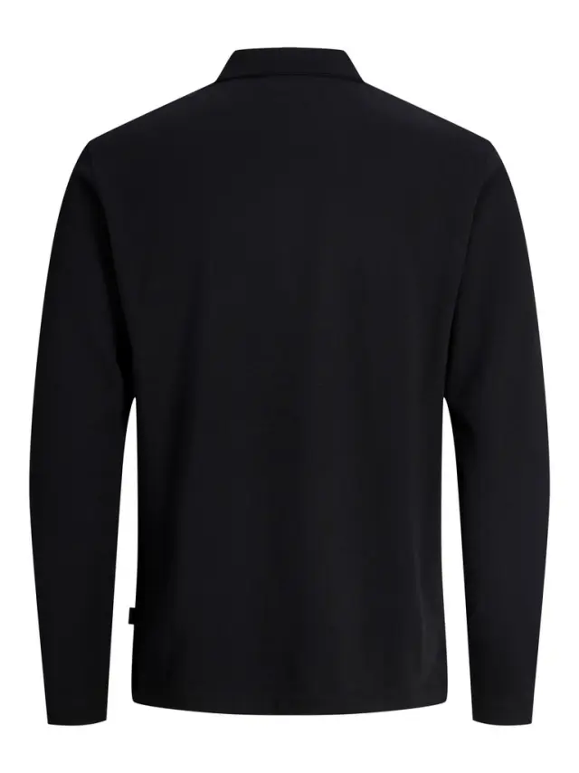 JPRBLAETHAN LS ZIP POLO - Black 2