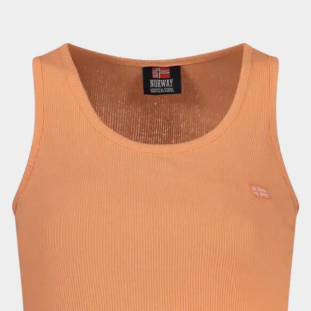 Norway Nautical School - Γυναικείο T-shirt Αμάνικο Rib 856220-PEACH Πορτοκαλί - L 3