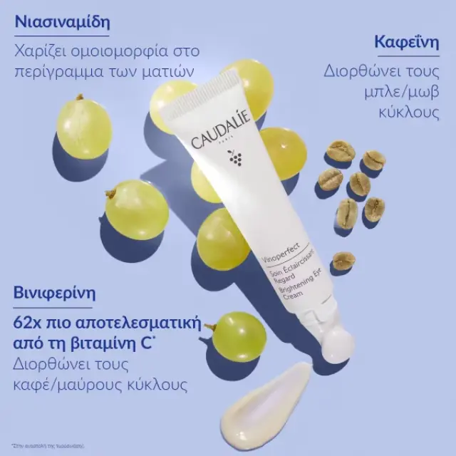Caudalie Vinoperfect Brightening Eye Cream Ενυδατική Κρέμα Ματιών Κατά των Μαύρων Κύκλων, 15ml 2