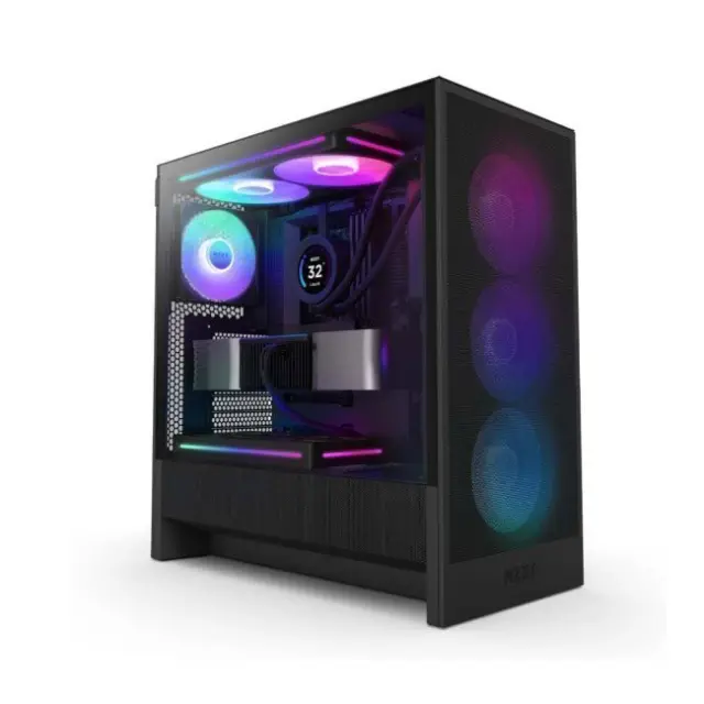 NZXT PC Case H5 Flow RGB (2024) ATX Midi Tower Black (CC-H52FB-R1)
