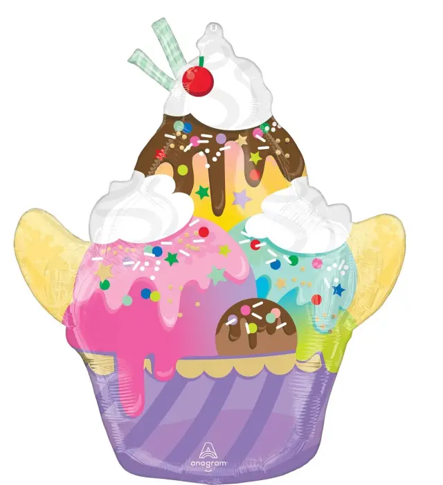 Μπαλόνι Φοιλ Σχήμα Παγωτό - Here's the Scoop Sundae / 55 x 66 εκ