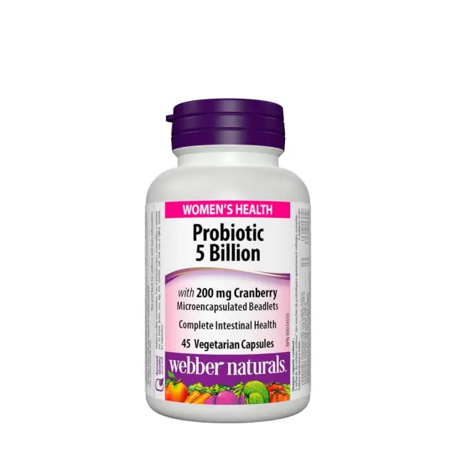 Webber Naturals Probiotic 5 Billion with 200 mg Cranberry