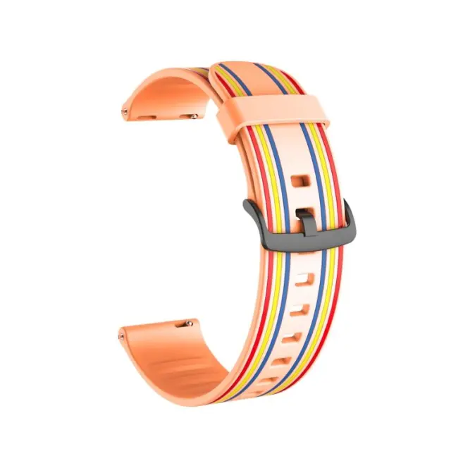 Ανταλλακτικό Λουράκι Σιλικόνης Stripes Fits all 22mm ColourfulOEM