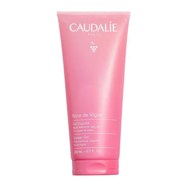 Caudalie Rose de Vigne Shower Gel Αφρόλουτρο Σώματος με Ραβέντι, Τριαντάφυλλο και Λευκό Μόσχο, 200ml