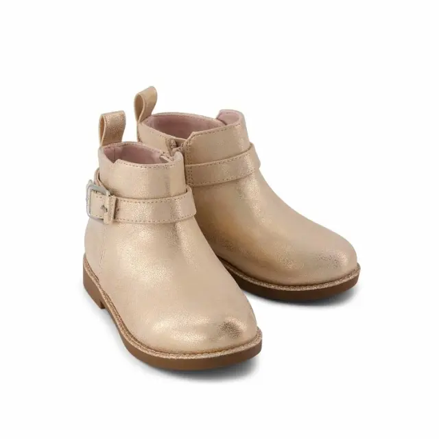 Βρεφικά Μποτάκια για Κορίτσια Toms Seashell Metallic Mia Toddler Boots ΜΠΕΖ 2