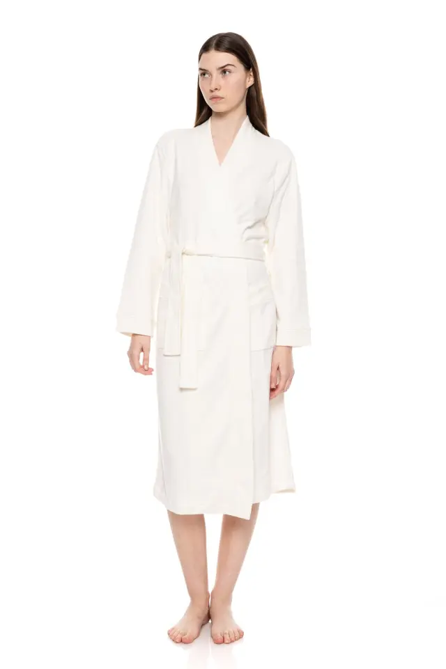 WN-1214 - Grey - ROBE LONG SOFT NATURAL