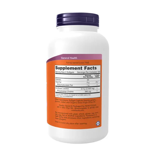 Now Foods Sunflower Lecithin 1200MG 2