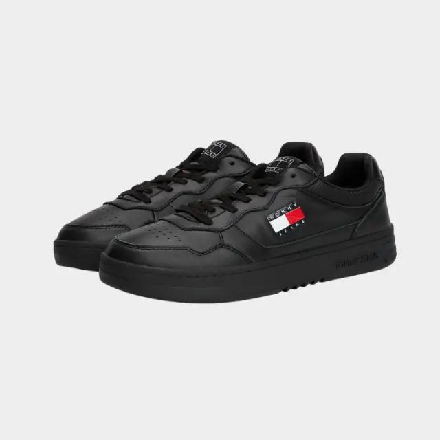 Tommy Hilfiger - Ανδρικά Sneakers Cupsole Leather Ess EM0EM01443-BDS Μαύρο - 46 2