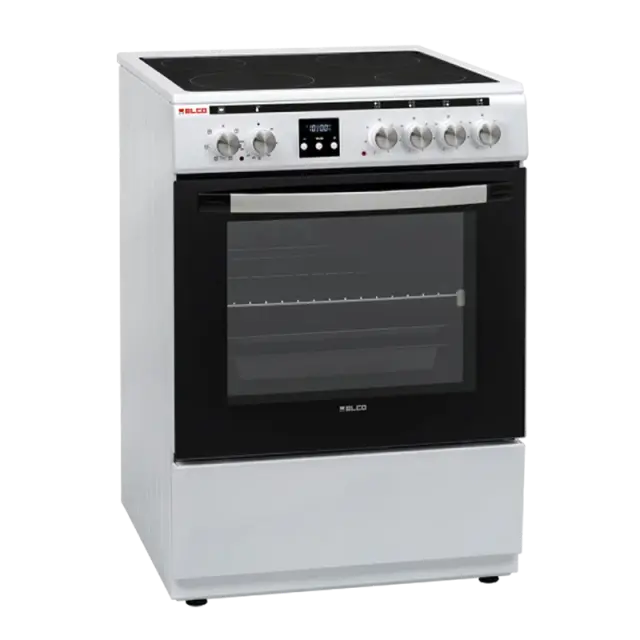 Elco 70447CW Ηλεκτρική Κουζίνα με Κεραμικές Εστίες και Φούρνο 69lt Π60εκ. Λευκή