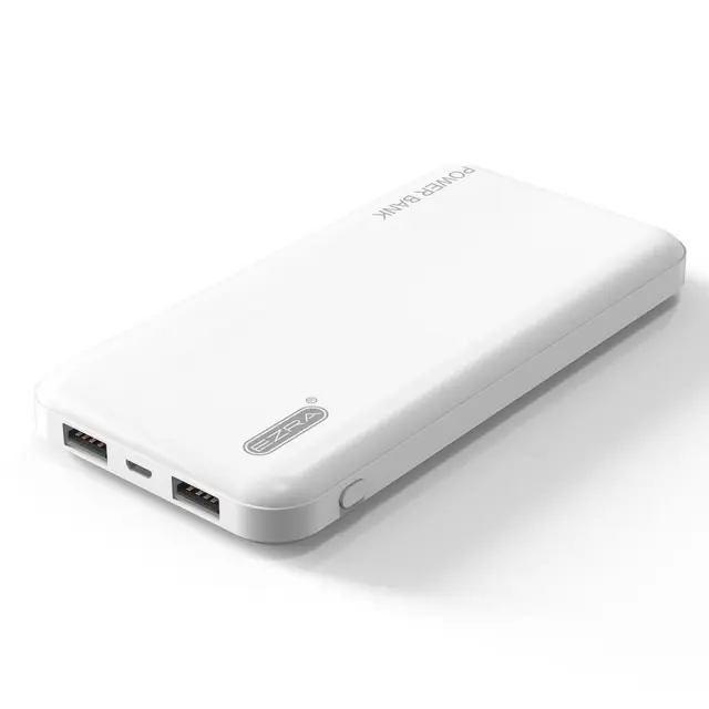 Ezra PB15 Power Bank 10000mAh με 2 Θύρες USB-A Λευκό