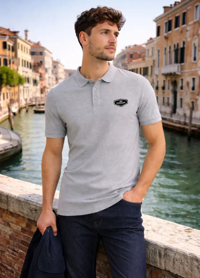 Μπλούζα Polo Noshame® Γκρι - 112619 - 3XL