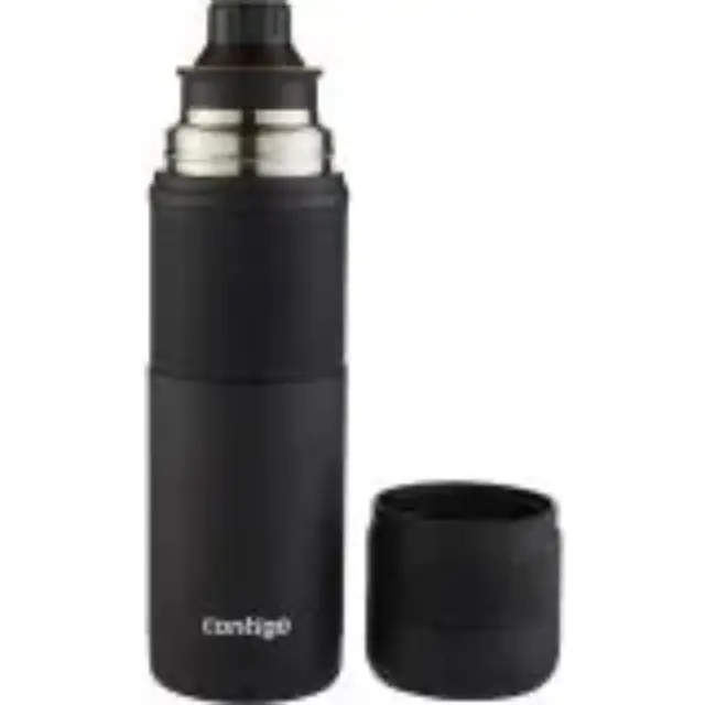 Contigo Thermal Bottle THERMALOCK 2095794 Θερμός Ανοξείδωτο 740ml με Ποτήρι, Διατήρηση Θερμοκρασίας 30/45 Ώρες – Matte Black