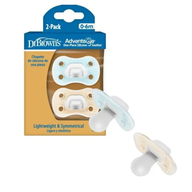 Dr. Brown's Πιπίλες Advantage 2T. One-Piece 0-6 Μηνών Πολύχρωμο PA 12023 2