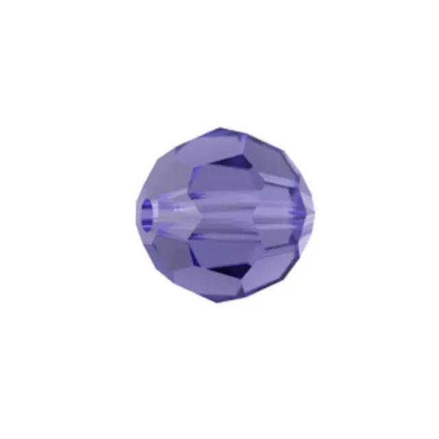 Swarovski 5000 Faceted Round Tanzanite 8mm - 6τεμ