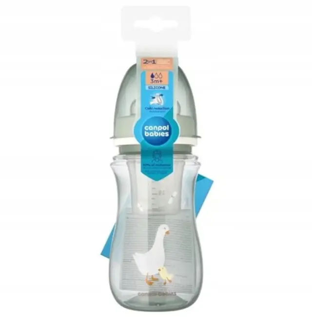 Μπουκάλι Κατά των Κολικών 240ml +3m με Δοχείο Γάλακτος Canpol Goose 35/245 2