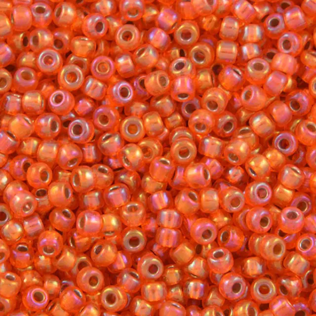 Χάντρα Miyuki Round Rocailles 8/0 - 91008 - Silver Lined Orange AB ~25gr