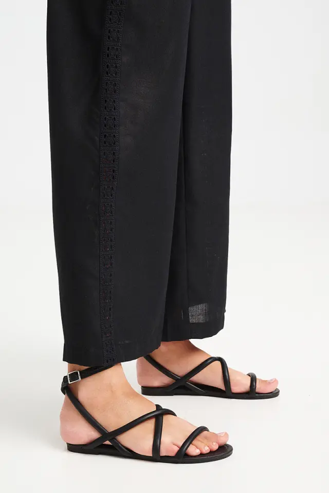 Ψηλόμεσο Παντελόνι με Δαντελένια Τρέσα CALINDA TROUSERS - XS 3