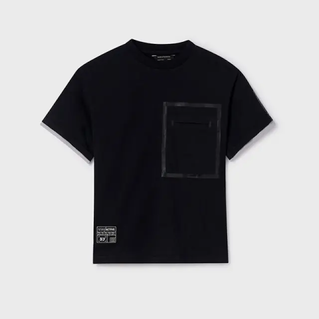 Junior 10 έως 18 ετών Μπλούζα oversize αντίθεση μαύρο - 16Ε