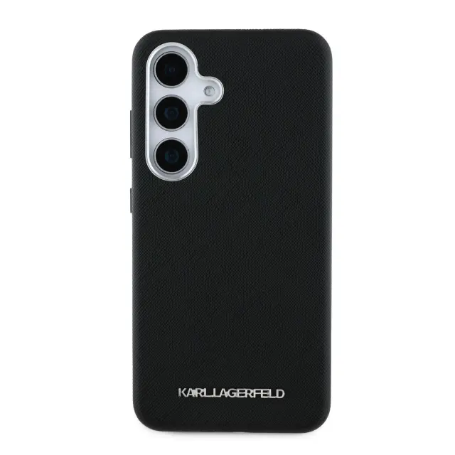 Karl Lagerfeld PU Saffiano Metal Logo and Frame Case for Samsung Galaxy S25+ Black 3